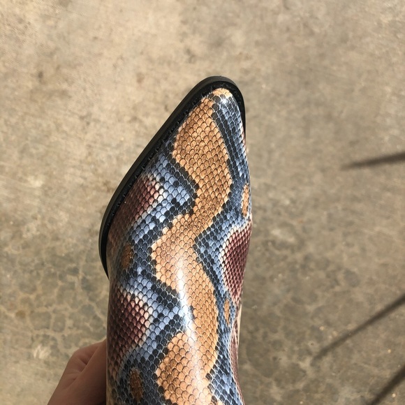 Multi Color Snake Print Booties - Picture 3 of 6